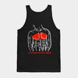 Weightlifting Gym Trainer Muscles Anatomy Sternocostal Head Tank Top